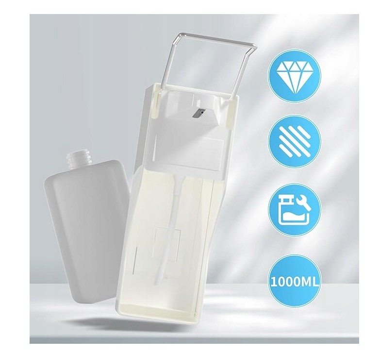 Dozator cu cot pentru dezinfectant lichid/gel sau săpun, montat pe perete capacitate 1L - Imagine 3